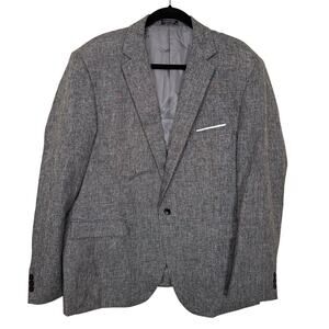 Gray Textured Blazer Sport Coat Coofandy Men’s Tailored Fit Notch Lapel 3XL